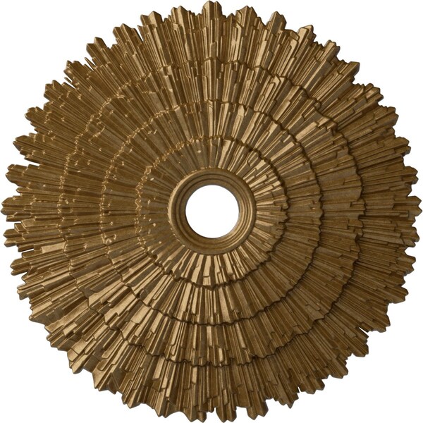 Ekena Millwork Eryn Ceiling Medallion (Fits Canopies up to 4"), 24 3/4"OD x 3 1/4"ID x 1 7/8"P, Pale Gold CM24ENPAS - main